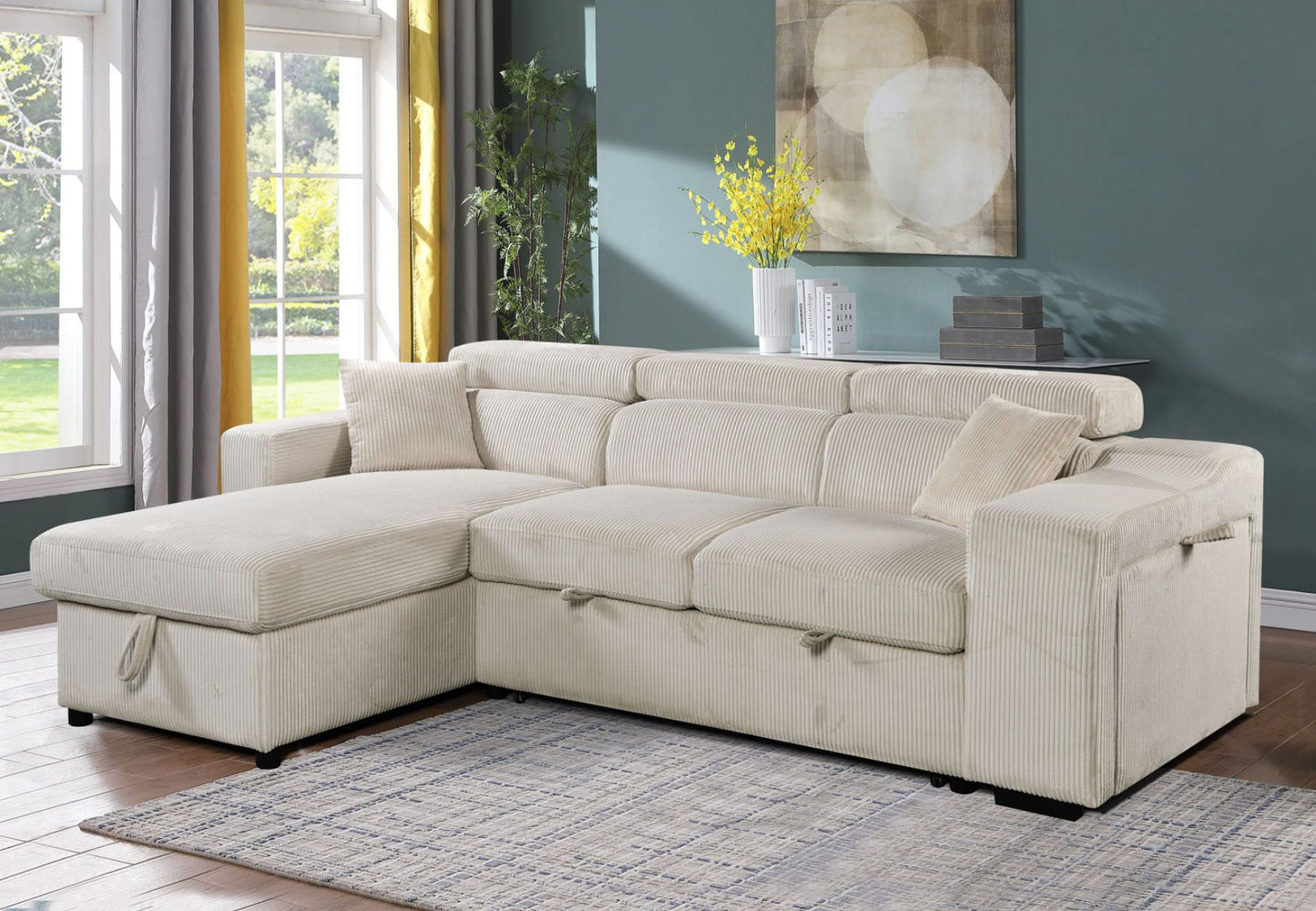 Deyana Velvet Sectional