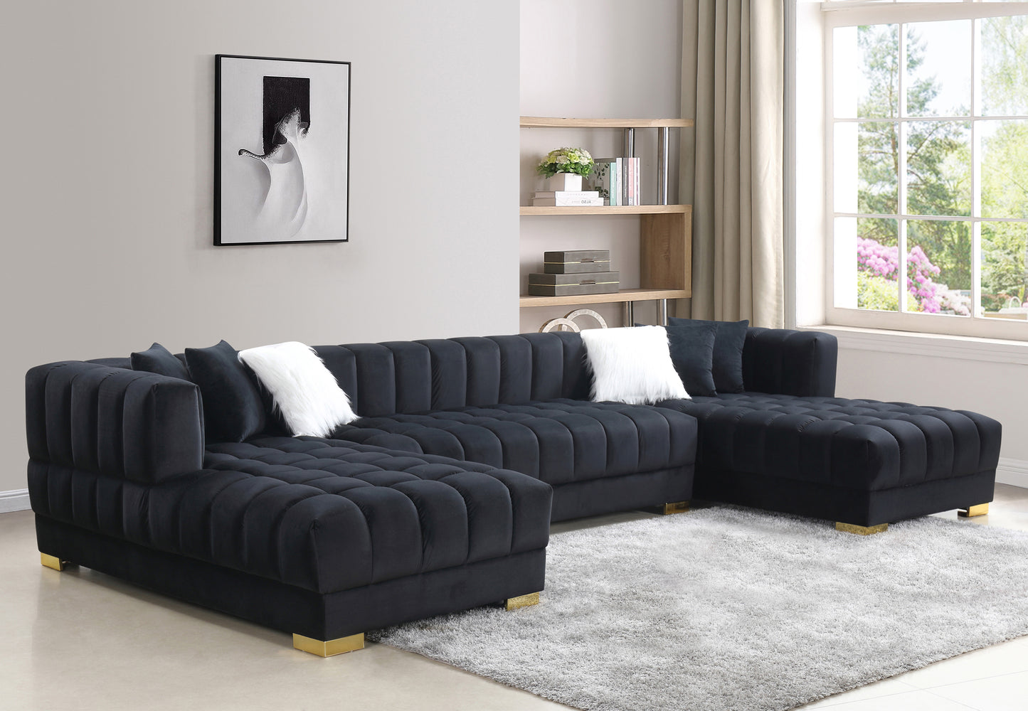 Everett Velvet Sectional