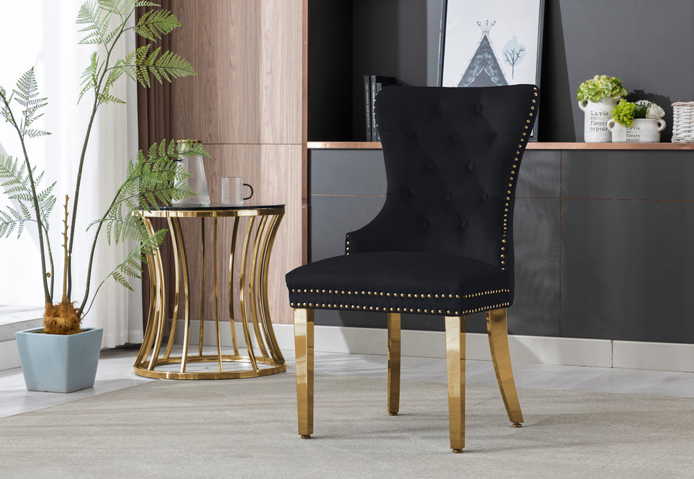 Lion Velvet Dining Chair