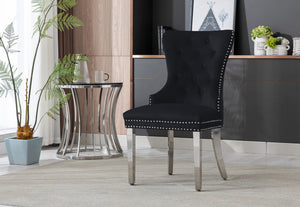 Lion Velvet Dining Chair