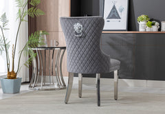 Lion Velvet Dining Chair