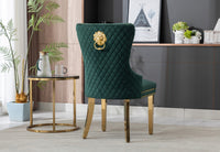 Lion Velvet Dining Chair