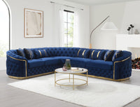Corner Velvet Sectional