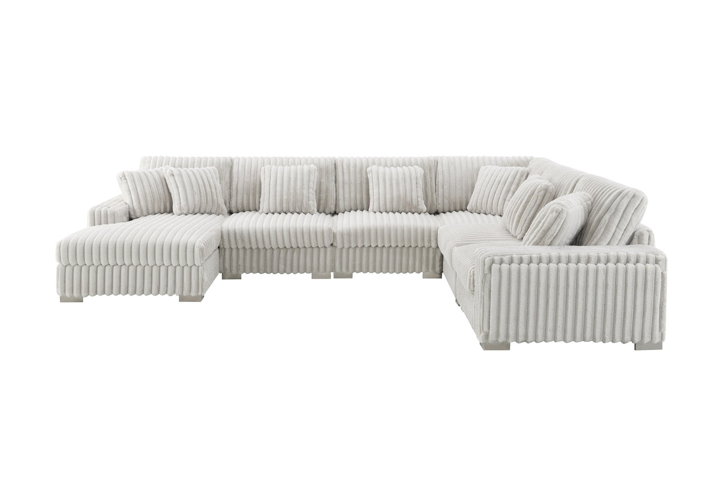 Shaggy Velvet Sectional
