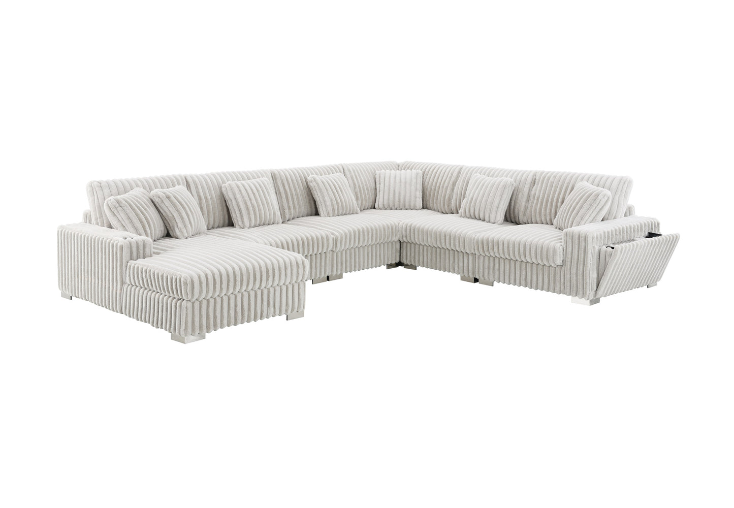 Shaggy Velvet Sectional
