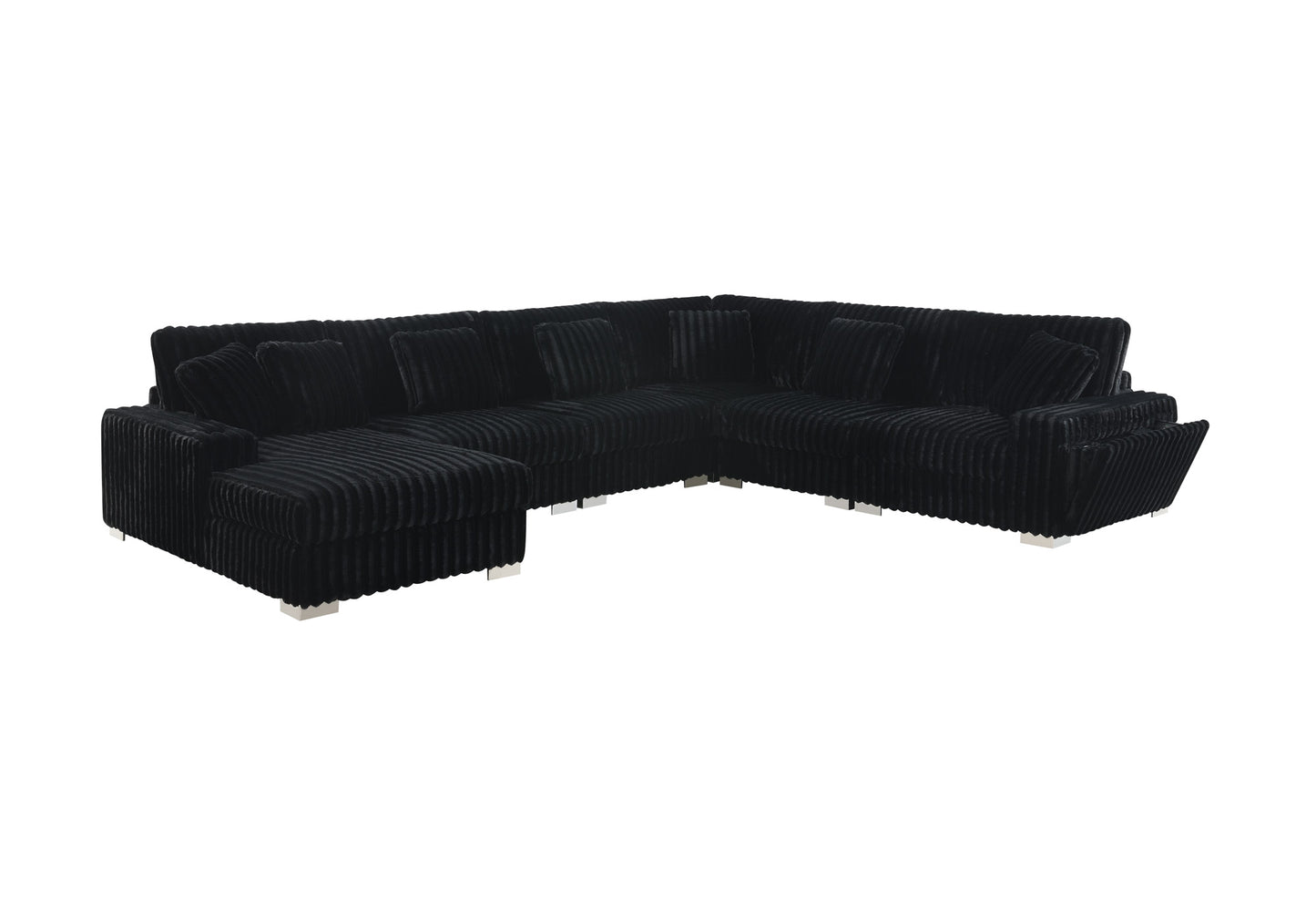 Shaggy Velvet Sectional