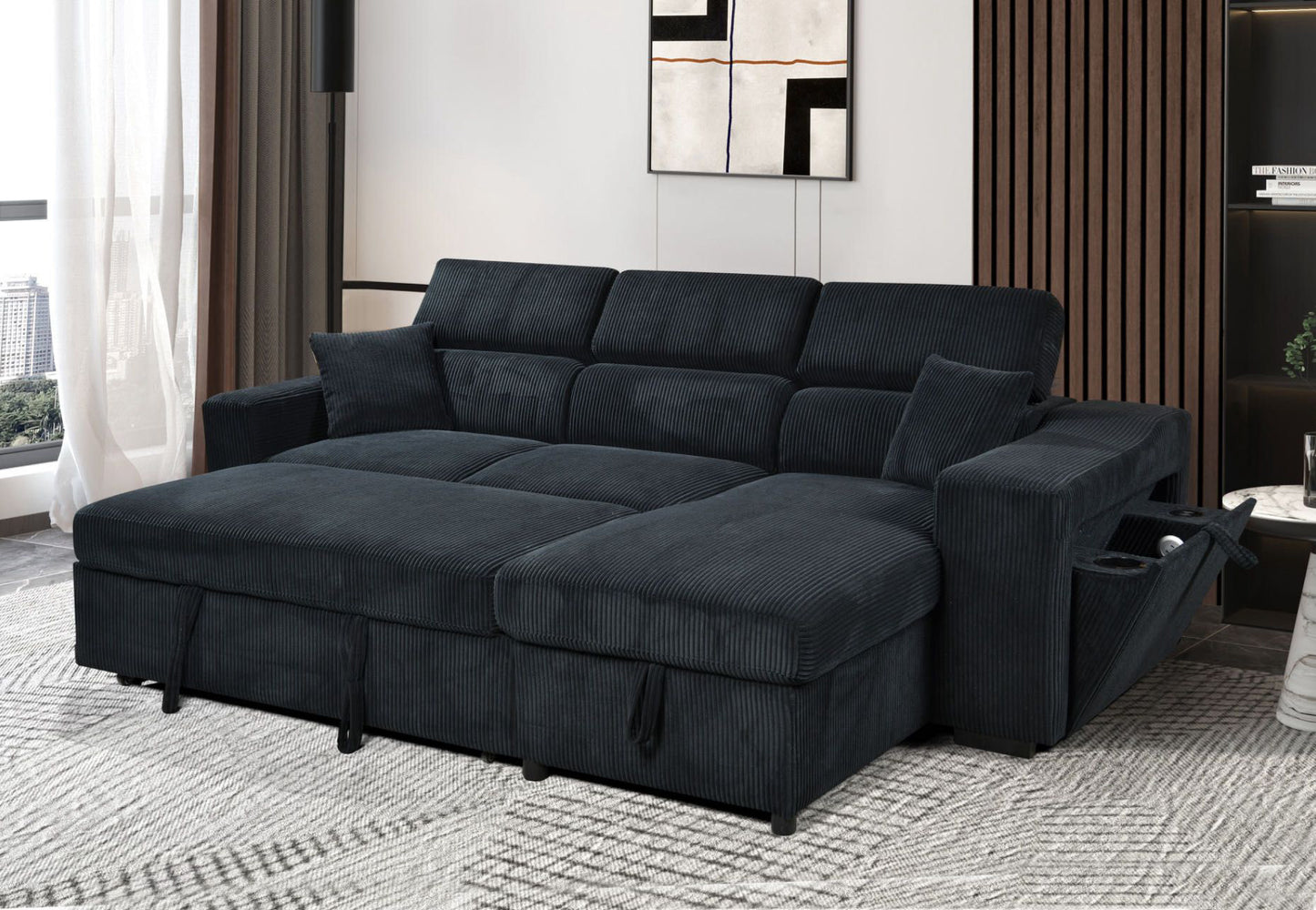 Deyana Velvet Sectional