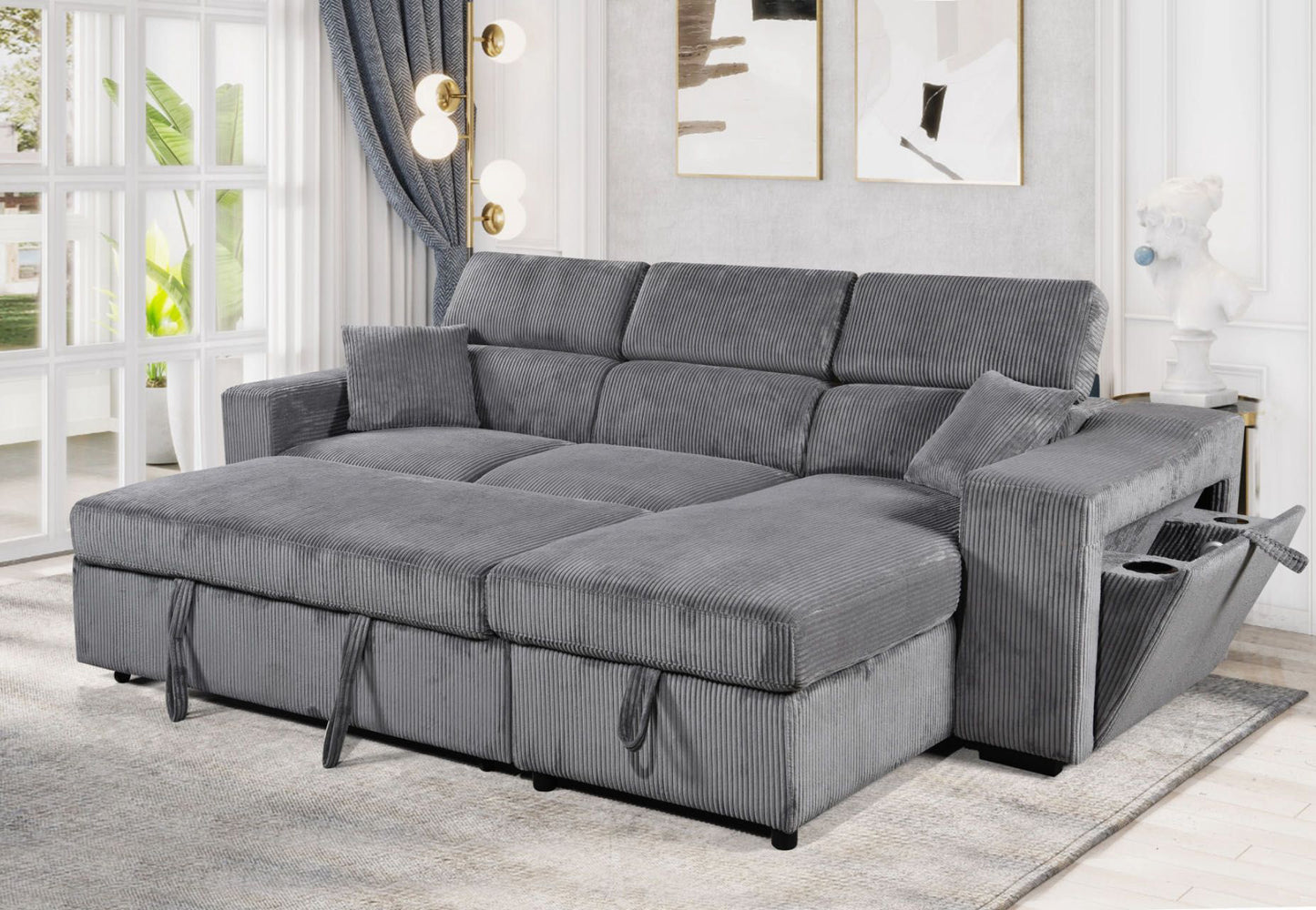 Deyana Velvet Sectional