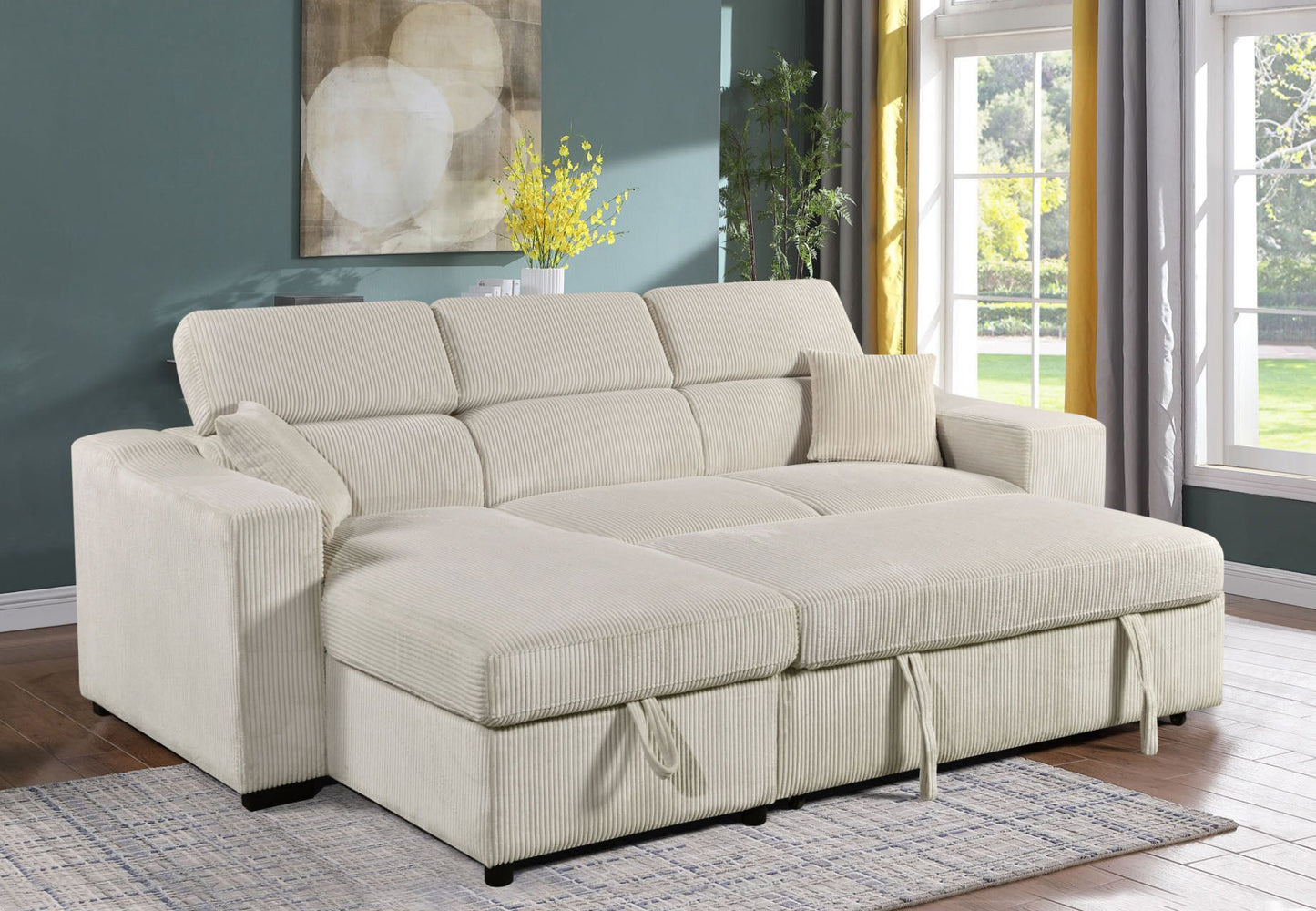Deyana Velvet Sectional