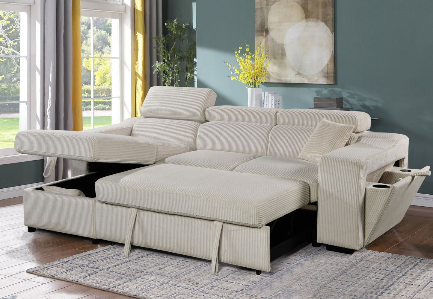 Deyana Velvet Sectional