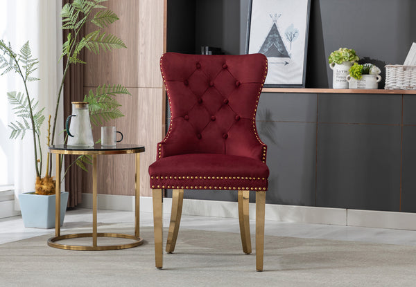Lion Velvet Dining Chair