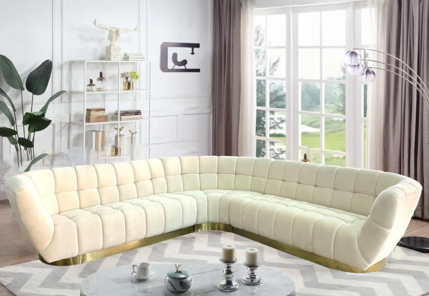 Serene velvet Sectional