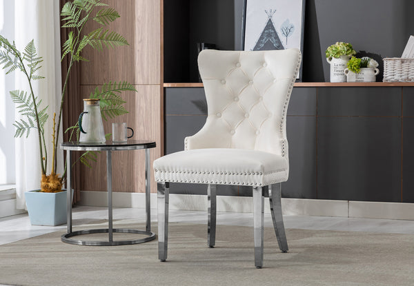 Lion Velvet Dining Chair