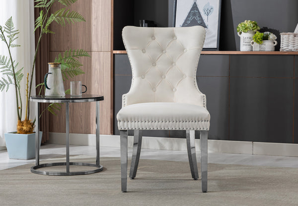 Lion Velvet Dining Chair
