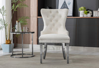 Lion Velvet Dining Chair