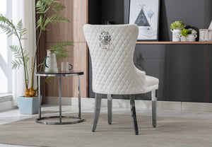 Lion Velvet Dining Chair