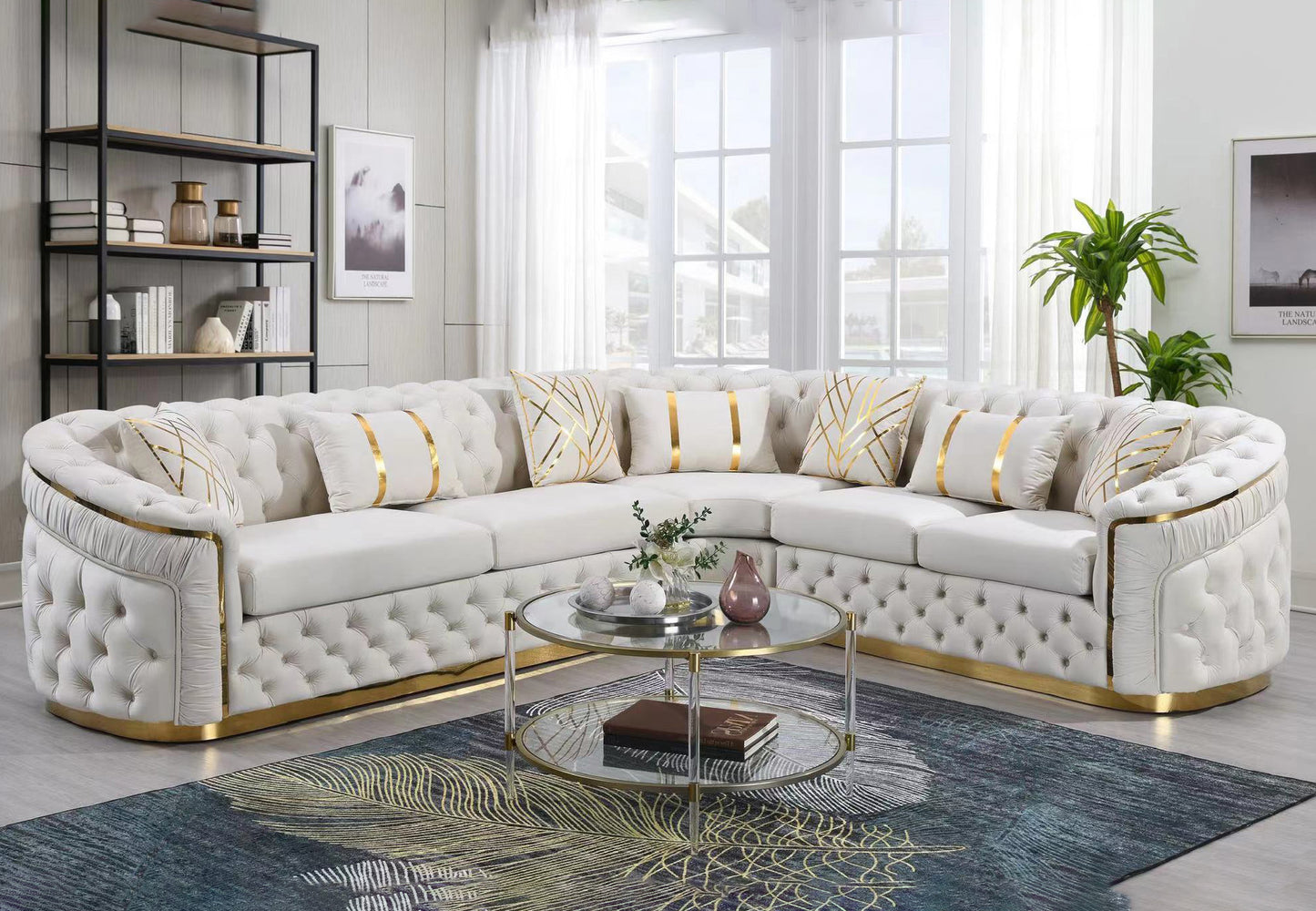 Corner Velvet Sectional